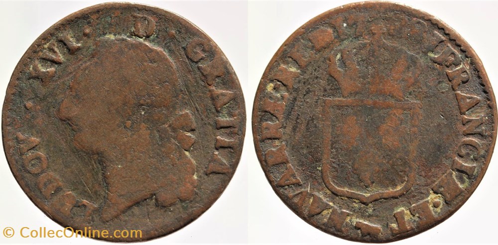 Dy 1714 - Louis XVI - Sol - 1788, Pau monnaies europe medievale france royales dy 1714 louis xvi sol 1788 pau