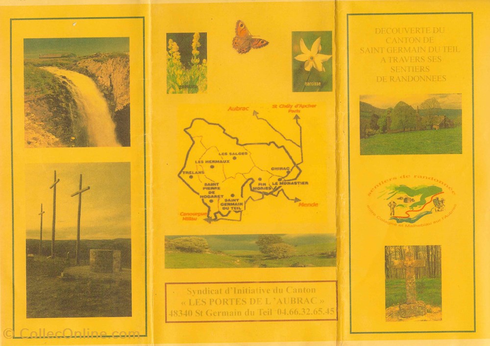 documents anciens menus fiches guide de randonnees pedestre
