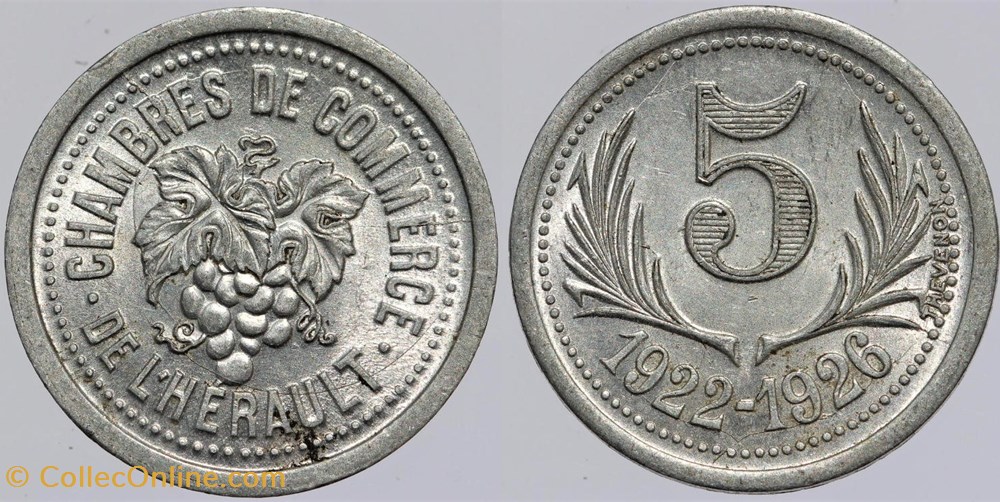 34 - Herault - C.C. - 5 centimes monnaies monde france 34 herault c c 5 centimes