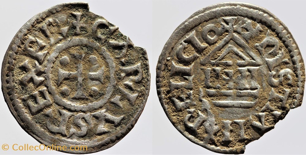 Charles II - Obole monnaies europe medievale royaumes francs charles ii obole