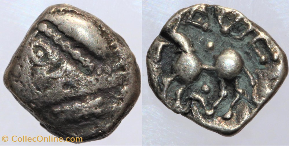 Nitiobroges - Denier EFE monnaies antiques av jc a ap celtes nitiobroges denier efe