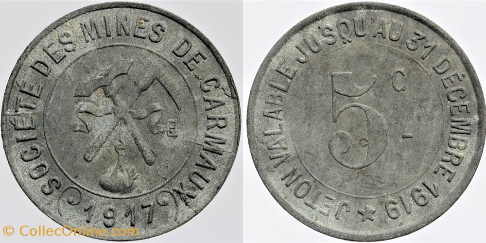 81 - Carmaux - 5 centimes monnaies monde france 81 carmaux 5 centimes