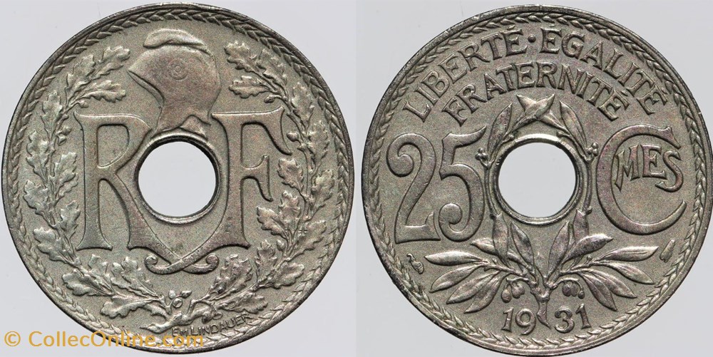 F-171 - Lindauer - 25 c. - 1931 monnaies monde france f 171 lindauer 25 c 1931