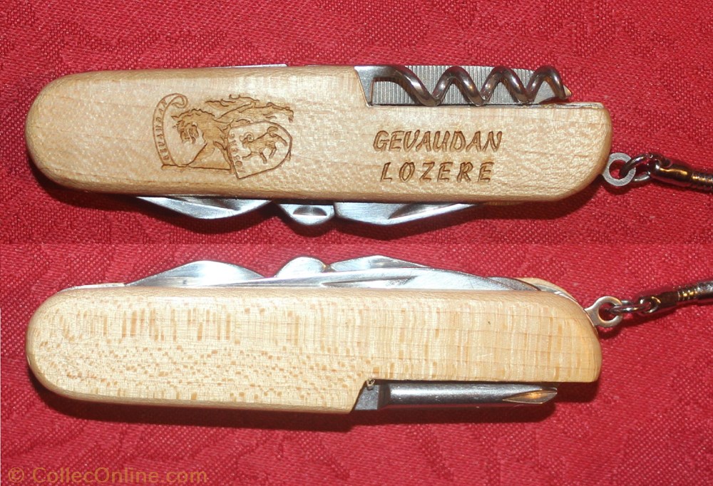 Couteau multipièces, souvenir Lozère 2 couteaux regionaux couteau multipieces souvenir lozere