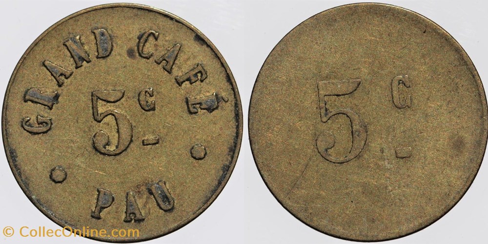 monnaies monde france 64 pau grand cafe 5 centimes