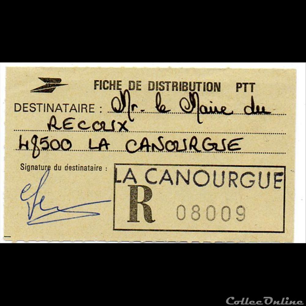 marque postale europe france 1984 la canourgue