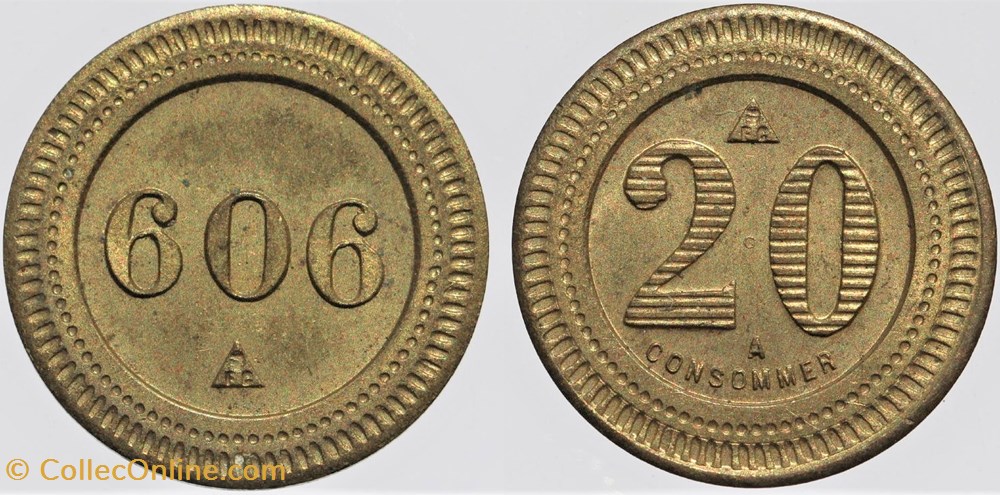 Jeton à consommer - 20 centimes monnaies monde france jeton a consommer 20 centimes