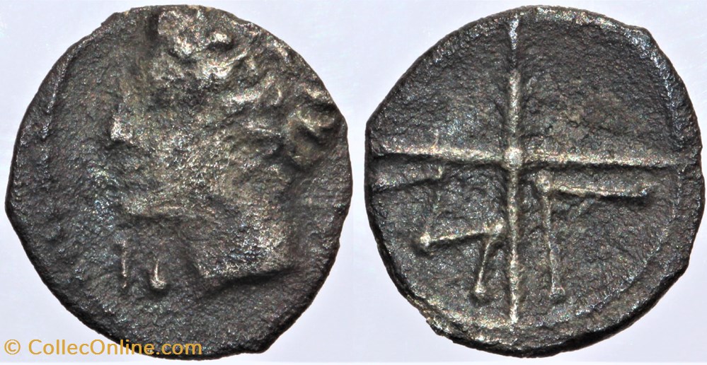 Volques Arécomiques - Obole N-A//MA monnaies antiques av jc ap celtes volques arecomiques obole n a ma