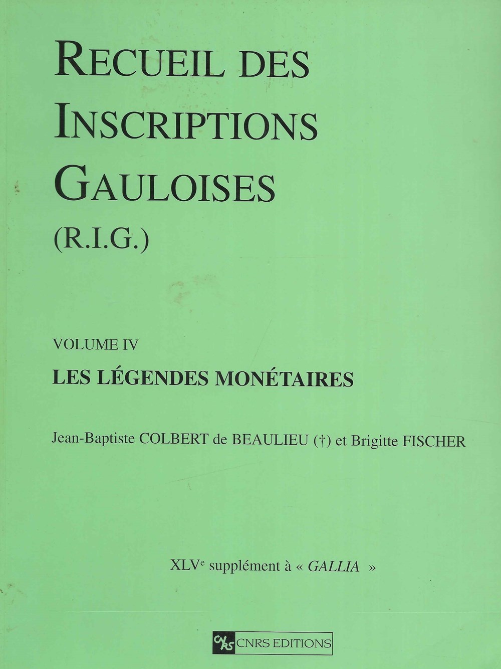 1998 - R.I.G. - J.-B. Colbert de Beaulieu, B. Fischer monnaies livres ouvrages 1998 r i g j b colbert de beaulieu b fischer