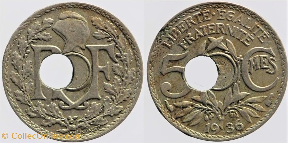 monnaies monde france f 122 lindauer 5 c 1936