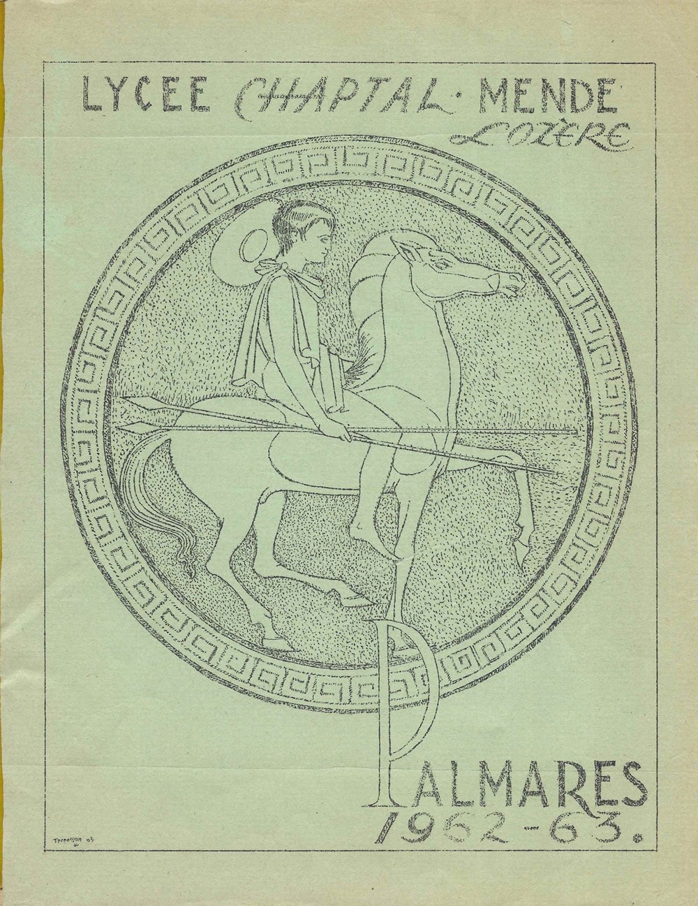 1963 - Palmarès, lycée Chaptal à Mende livres bd revues 1963 palmares lycee chaptal a mende