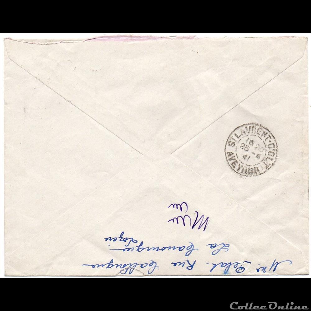 marque postale europe france 1941 cachets type a4