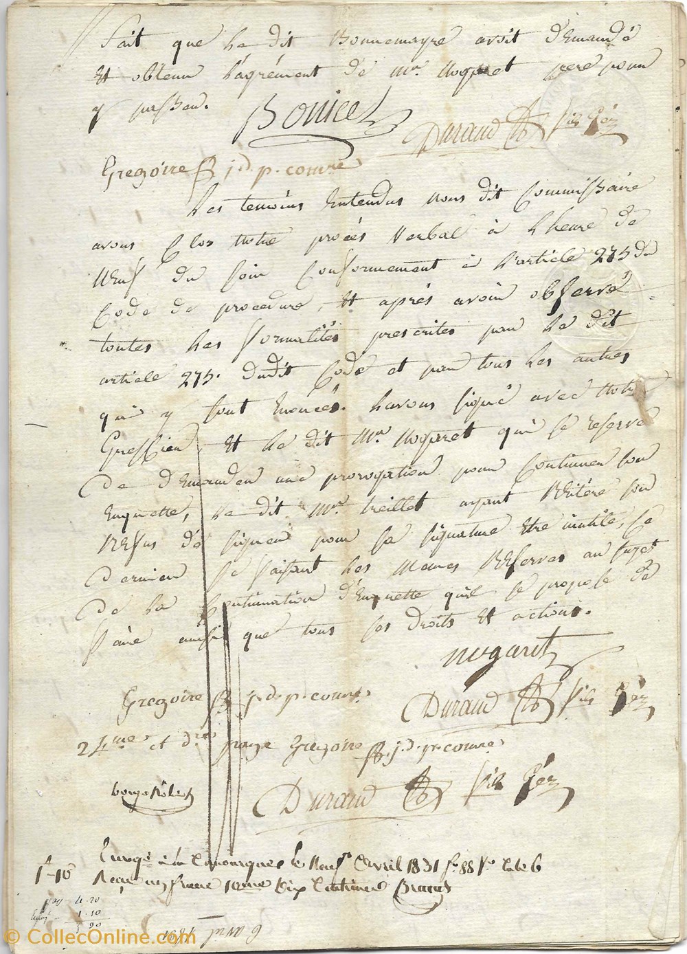 1831 - Procès documents anciens autres 1831 proces