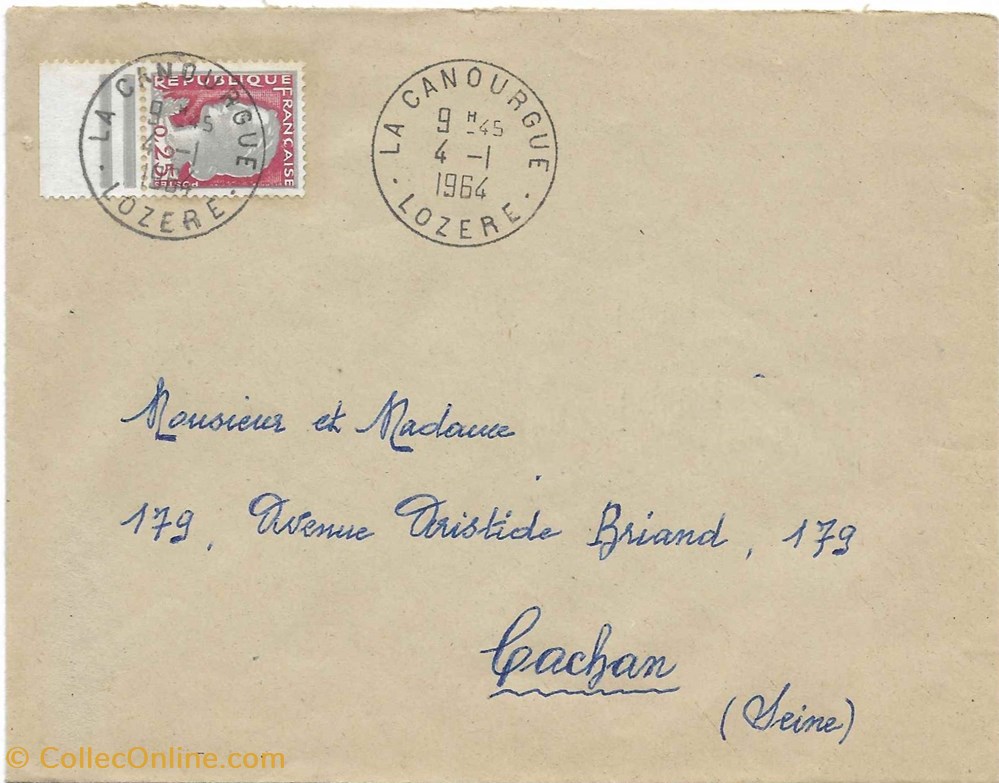 documents anciens marques postales europe 1964 cachets type a8 sur courrier