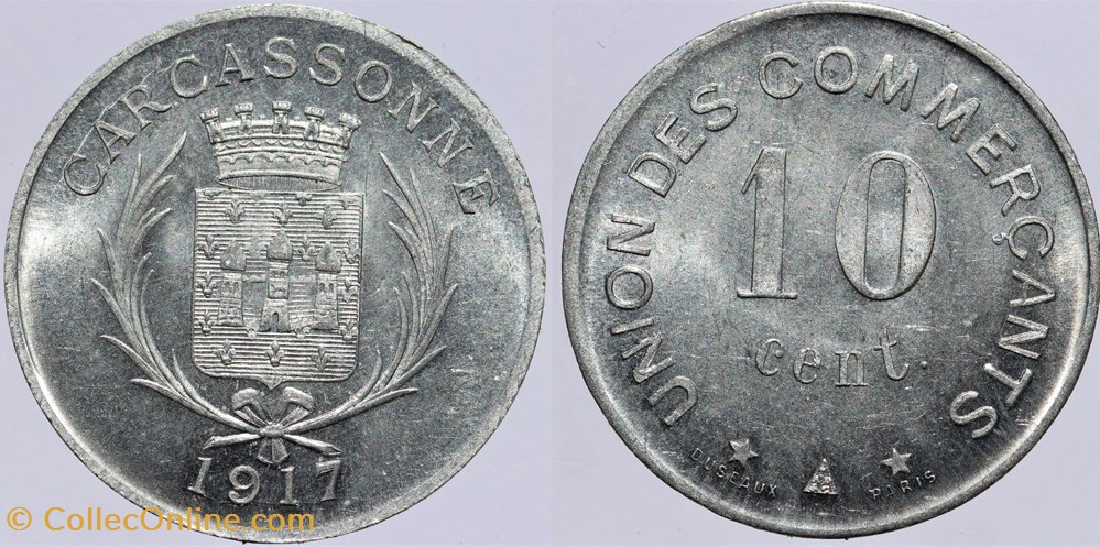 11 - Carcassonne - 10 centimes monnaies monde france 11 carcassonne 10 centimes