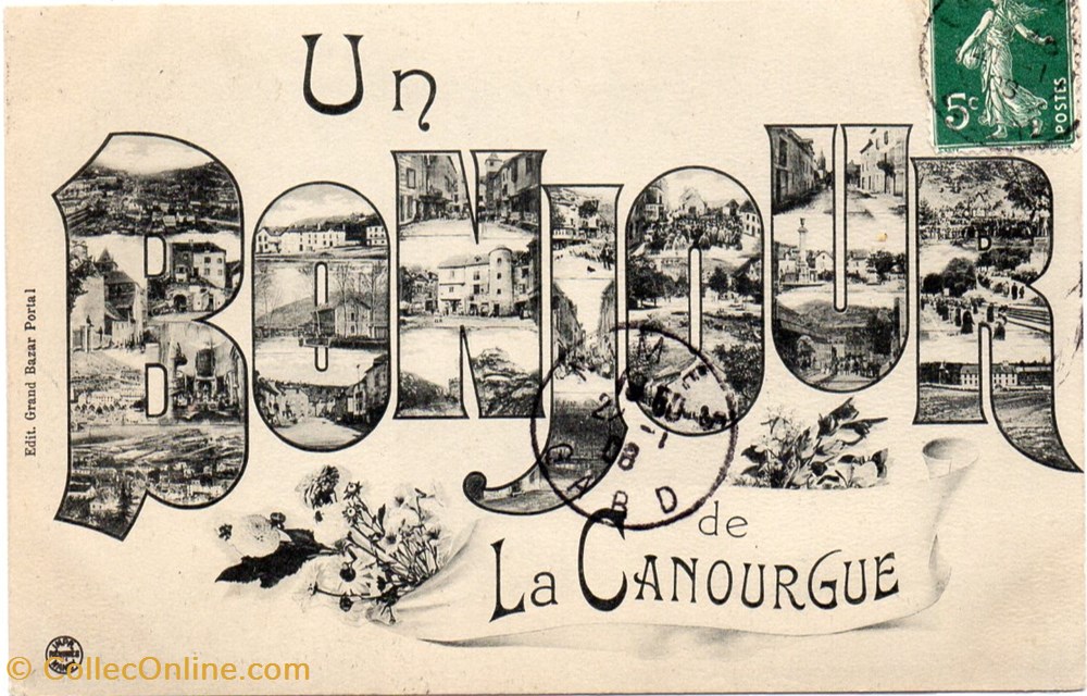 C07 - Un Bonjour de La Canourgue cartes postales europe france c07 un bonjour de la canourgue