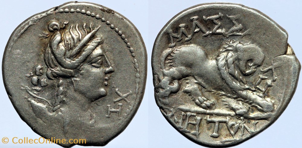 Massalia - Drachme légère au lion monnaies antiques av jc ap celtes massalia drachme legere au lion