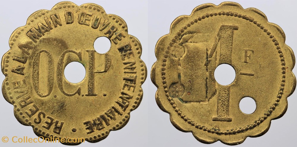 Guyane - O.C.P. - 1 franc monnaies monde france guyane o c p 1 franc