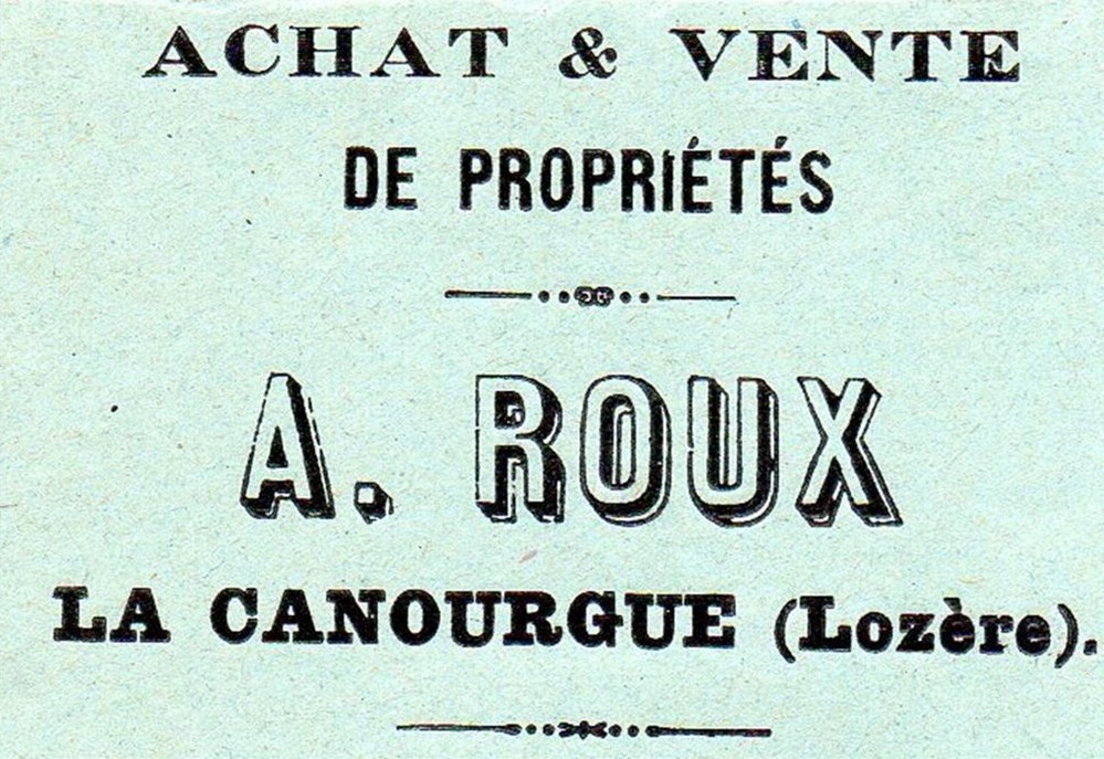 Roux A. (1909) documents anciens factures commerciaux roux a 1909