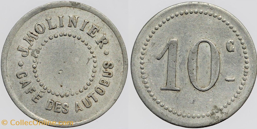 monnaies monde france 34 montpellier cafe des autobus 10 centimes