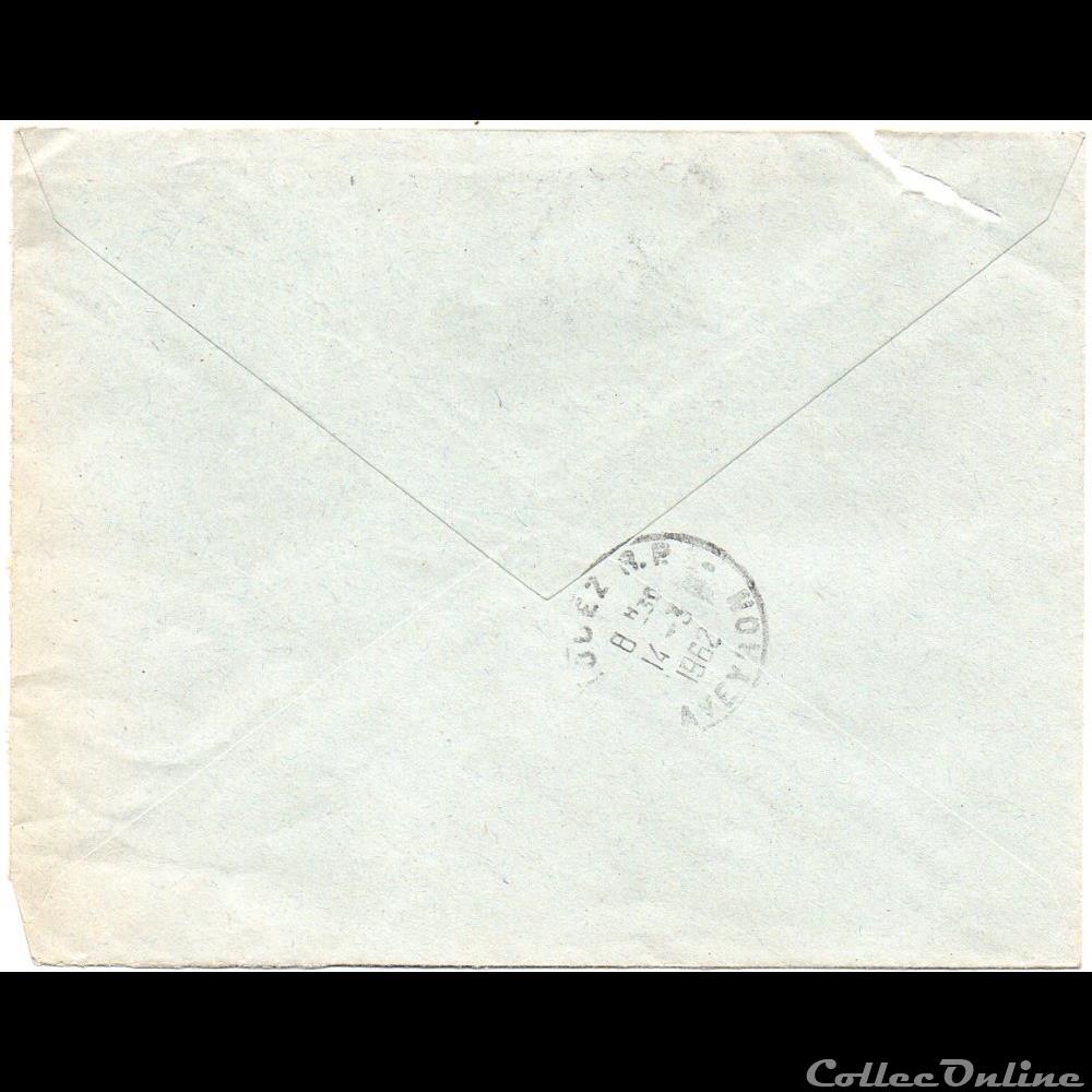 marque postale europe france 1962 cachets type a8 sur recommande