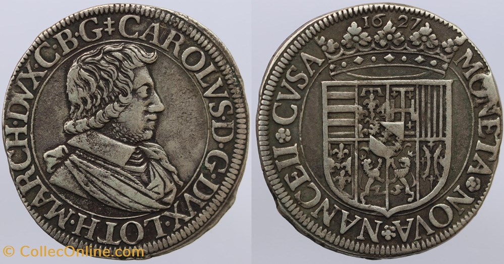 Lorraine - Charles IV - Teston monnaies europe medievale france feodales lorraine charles iv teston