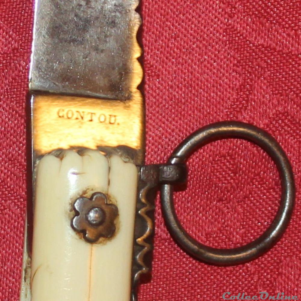 Couteau XIXe - Contou, Issoire 3 couteaux couteau xixe contou issoire