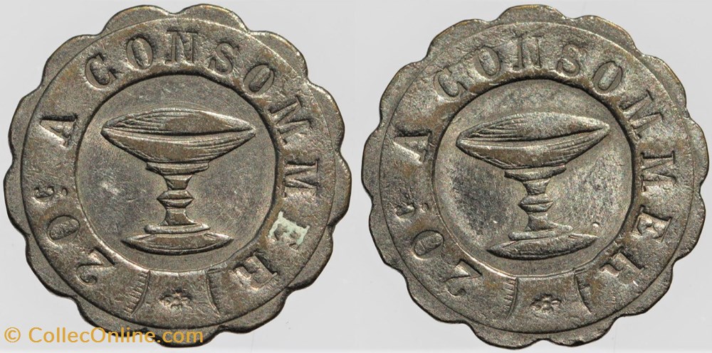Jeton à consommer - 20 centimes monnaies monde france jeton a consommer 20 centimes