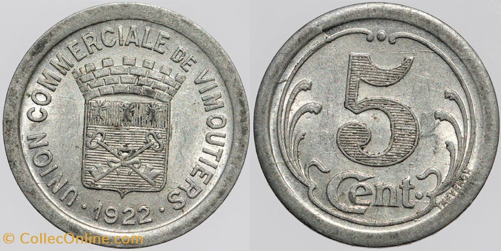 61 - Vimoutiers - 5 centimes monnaies monde france 61 vimoutiers 5 centimes