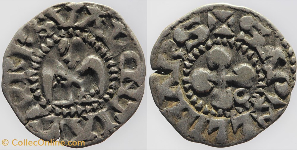 Dauphiné - Evêché de Valence - Denier monnaies france feodales dauphine eveche de valence denier