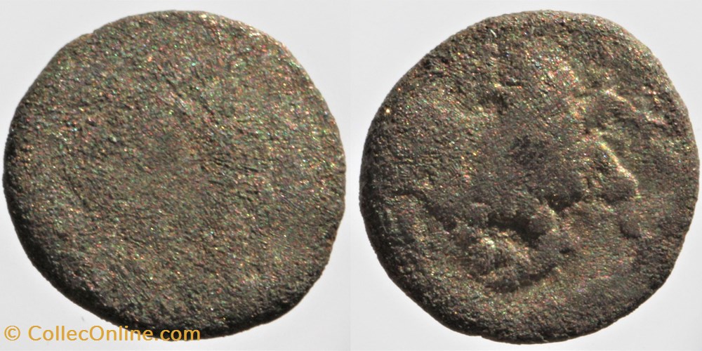Arvernes - Obole au cercle perlé monnaies antiques av jc ap celtes arvernes obole au cercle perle