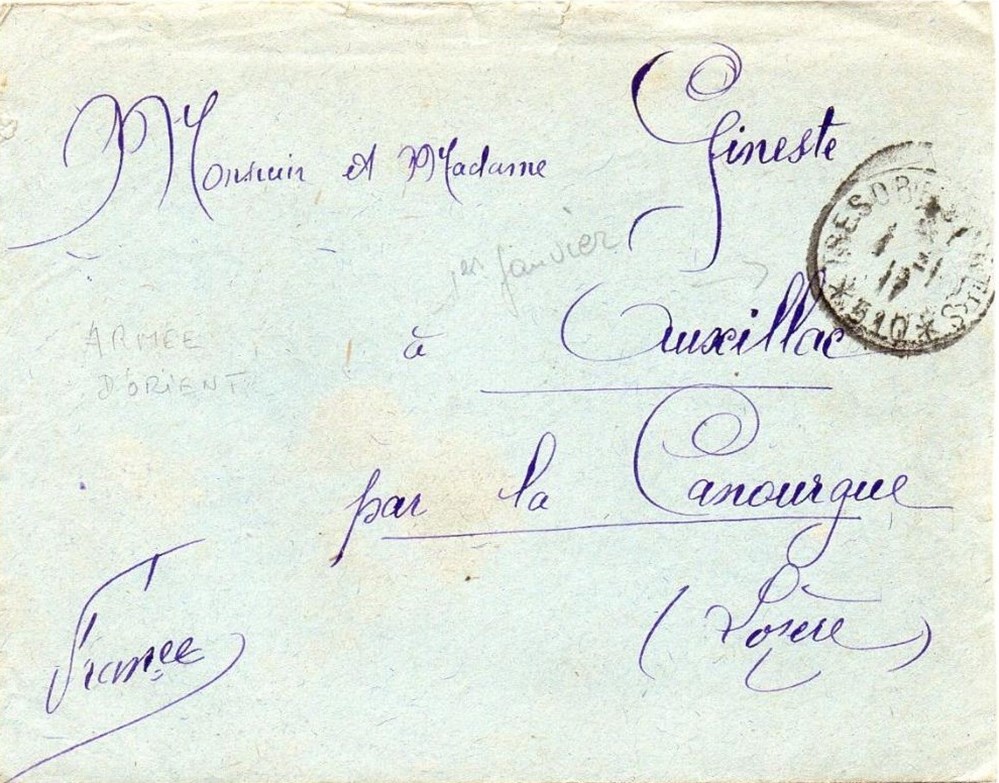 1917 - Cachets type A4 documents anciens marques postales europe 1917 cachets type a4