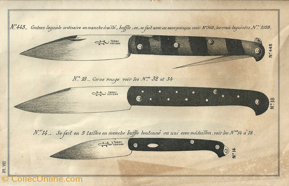 couteaux laguiole droit tarry levigne thiers