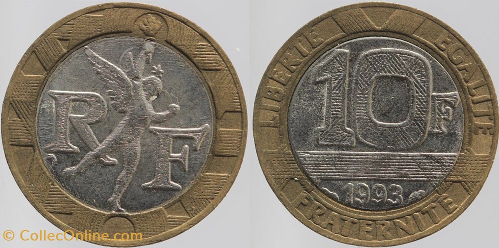 monnaies monde france f 375 genie 10 fr 1993 fausse