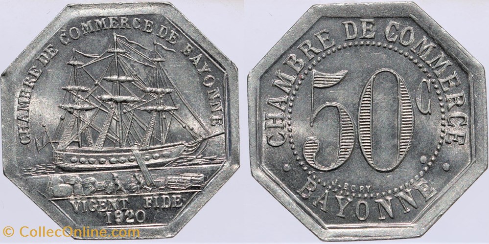 monnaies monde france 64 bayonne 50 centimes