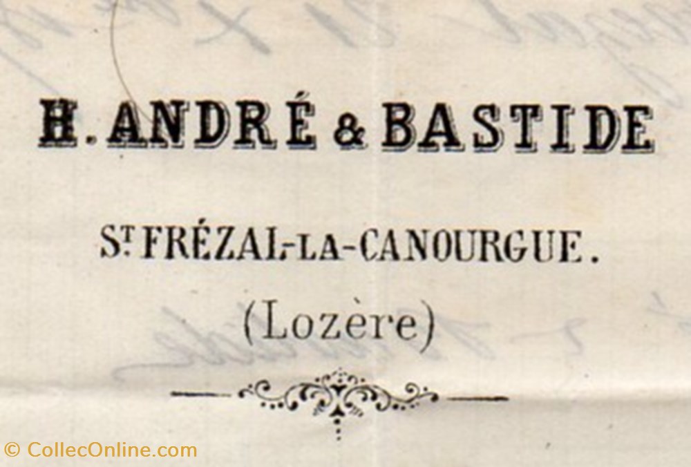 documents anciens factures commerciaux andre h bastide 1870