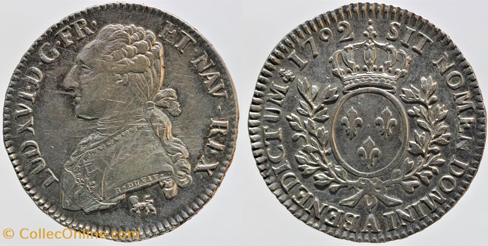 R-07 - Louis XVI - Demi écu - 1792, Paris monnaies europe medievale france royales r 07 louis xvi demi ecu 1792 paris