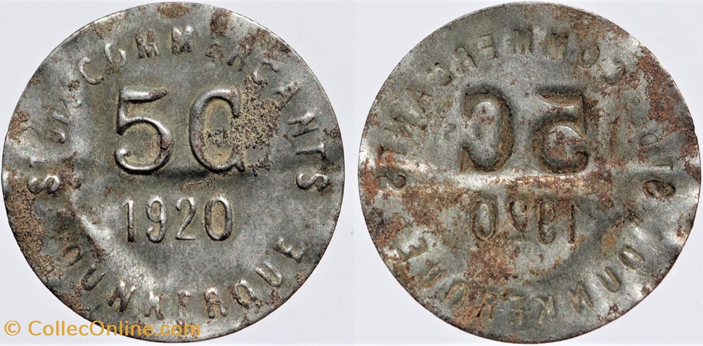 59 - Dunkerque - 5 centimes monnaies monde france 59 dunkerque 5 centimes