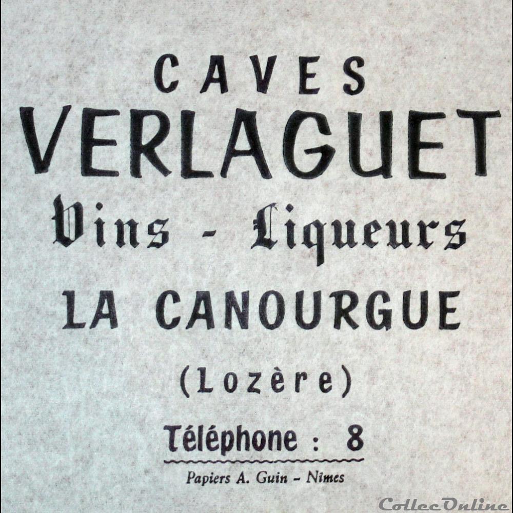 Verlaguet (années 60) vieux papier facture document commerciaux montre ancienne verlaguet annees 60