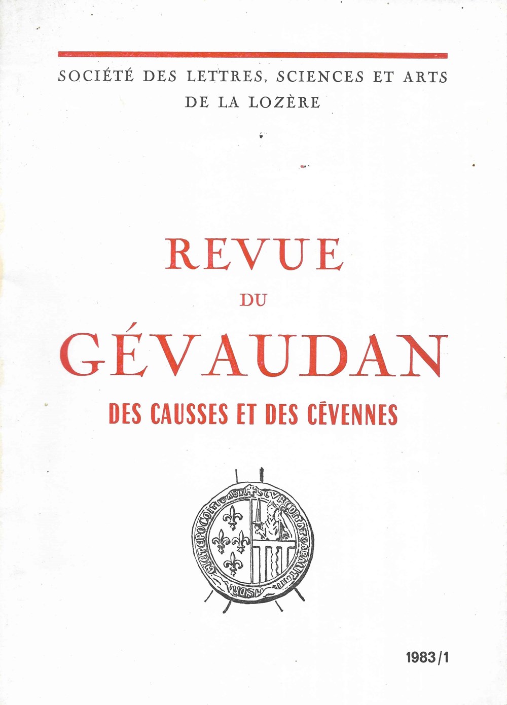 1983 - Revue du Gévaudan des Causses et des Cévennes livres bd revues 1983 revue du gevaudan des causses et des cevennes