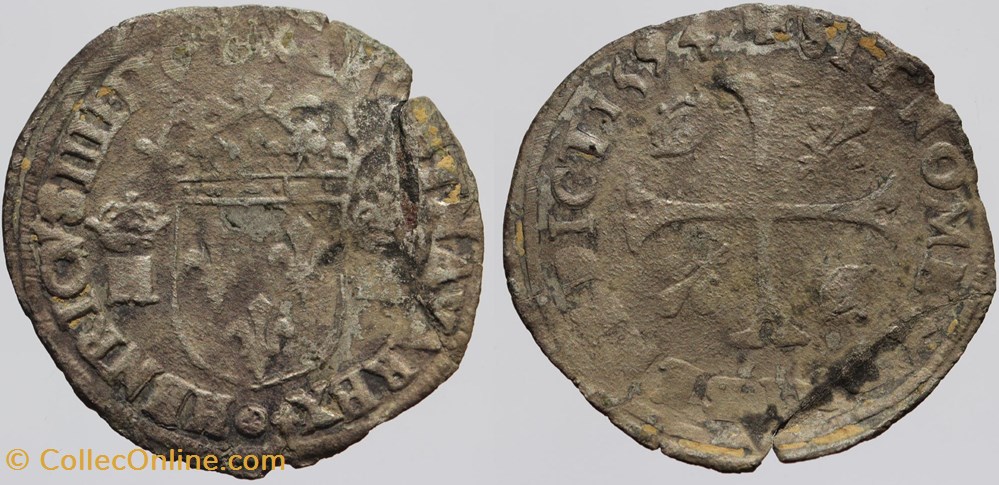 monnaies europe medievale france royales dy 1246 henri iv douzain 1594 clermont