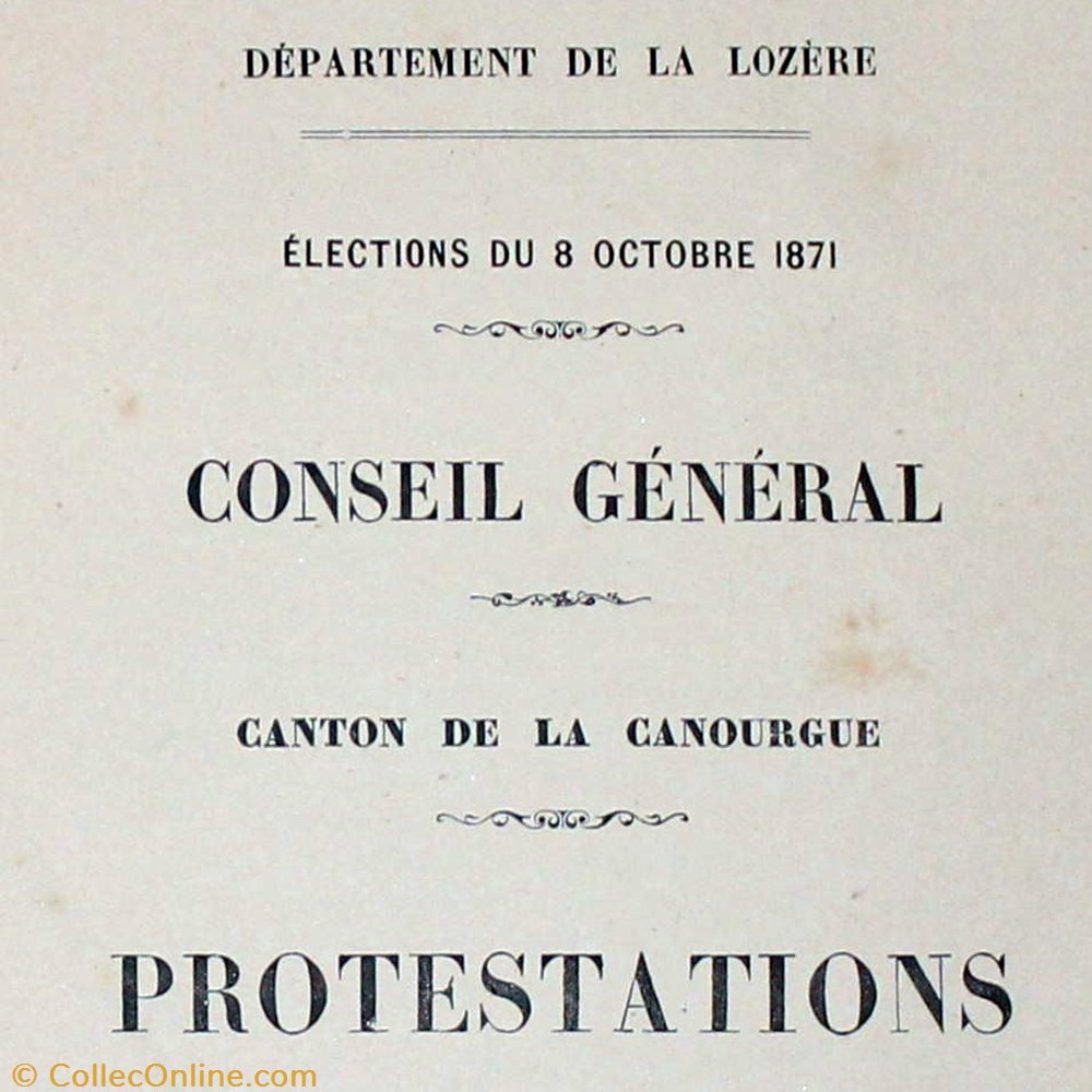 documents anciens autres 1871 protestation elections