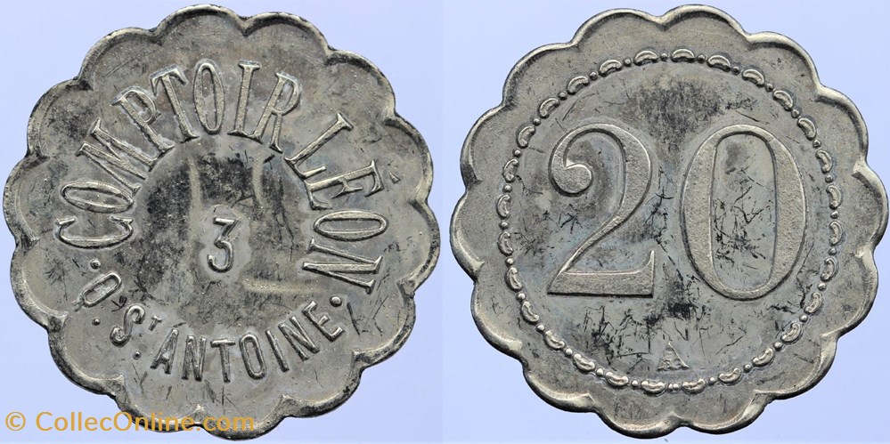 69 - Lyon - 20 centimes monnaies monde france 69 lyon 20 centimes