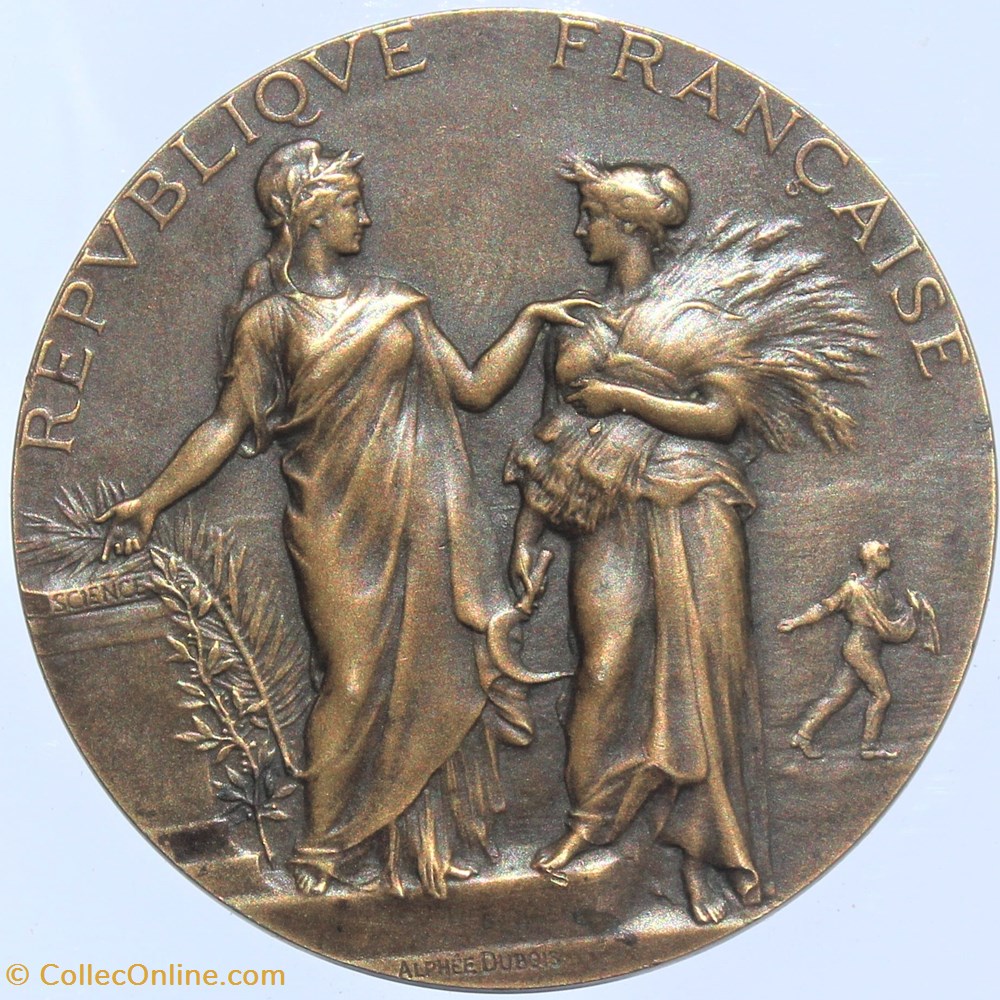 1904-1905 - Concours de prime d'honneur 2 medailles france 1904 1905 concours de prime honneur