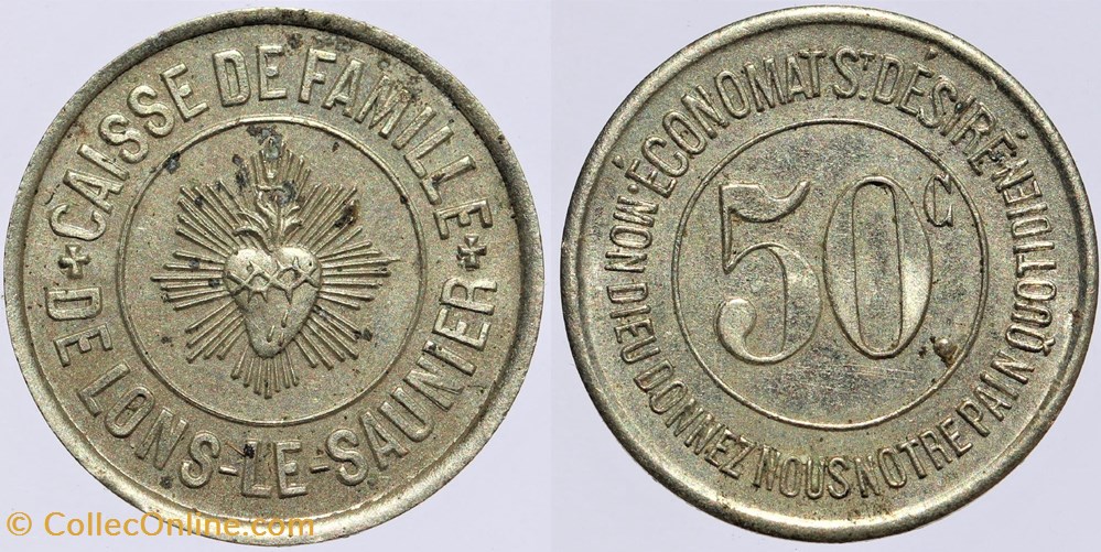 39 - Lons-Le-Saunier - 50 centimes monnaies monde france 39 lons le saunier 50 centimes