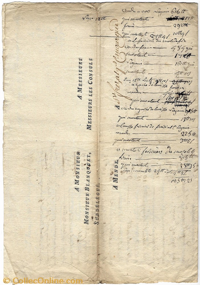documents anciens autres 1783 etat des defrichements de st frezal a la canourgue