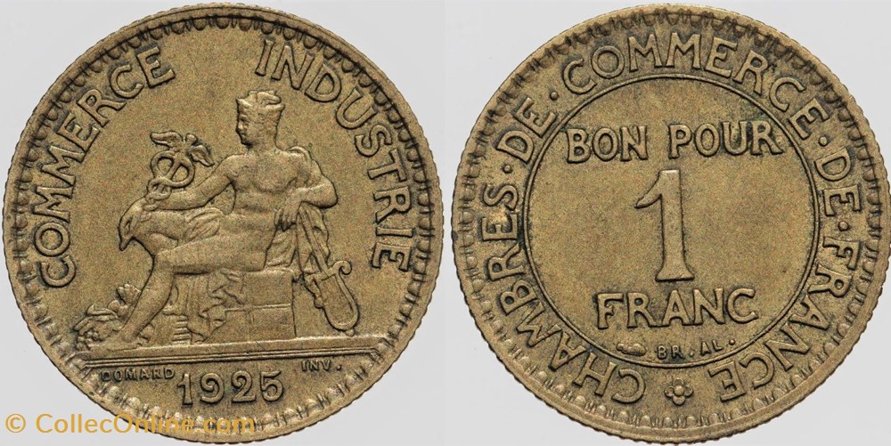 F-218 - Domard - 1 fr. - 1925 monnaies monde france f 218 domard 1 fr 1925