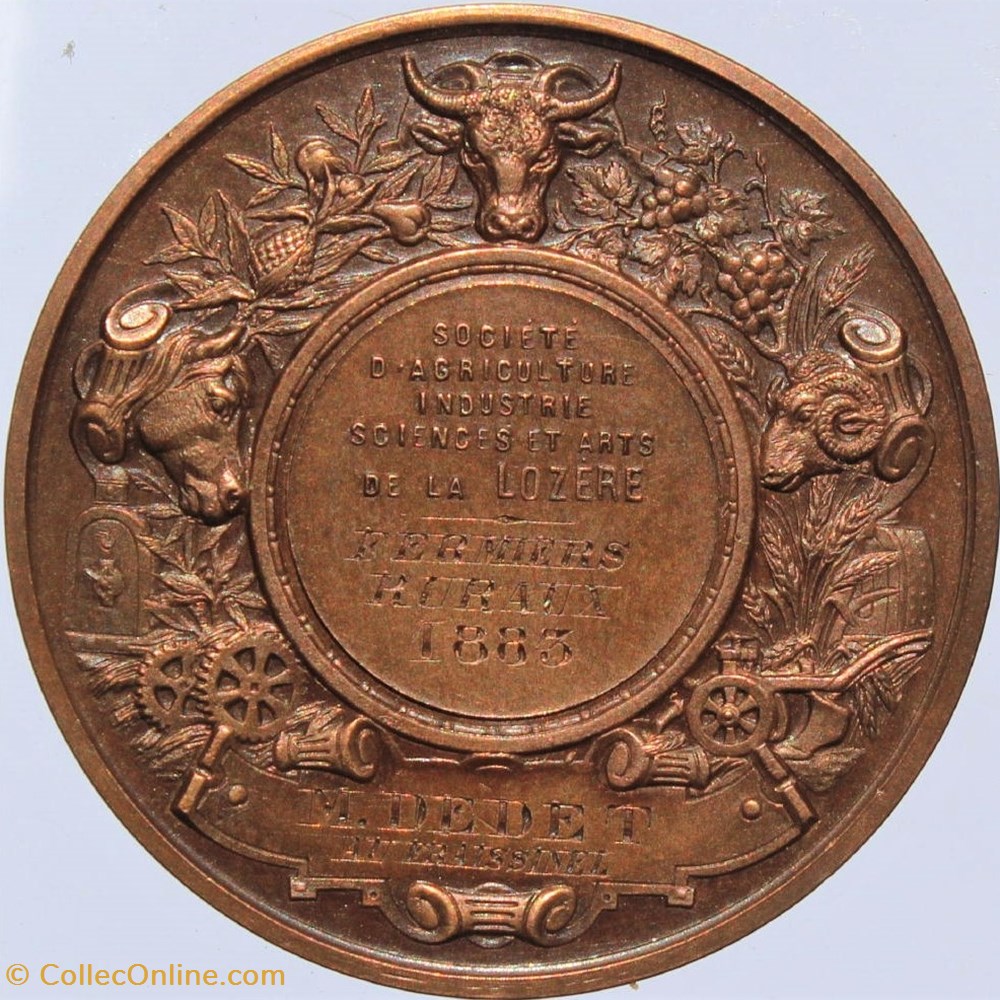 medailles france 1883 fermiers ruraux