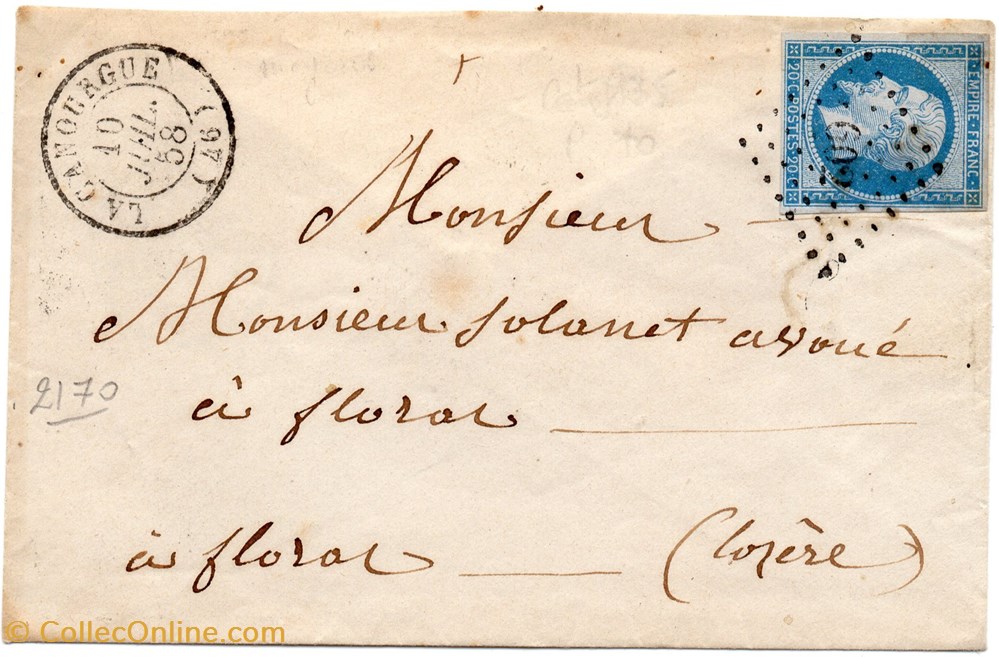 1858 - Cachet type 15 plus P.C. 602 documents anciens marques postales europe 1858 cachet type 15 plus p c 602