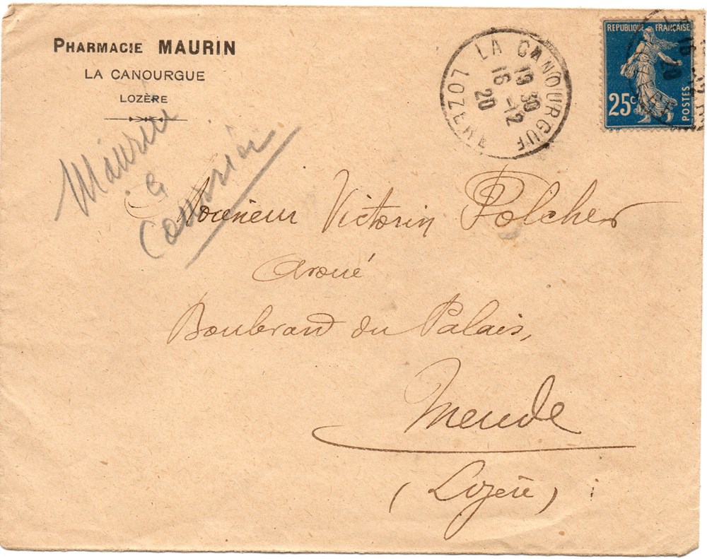 Maurin Paul (1920) documents anciens factures commerciaux maurin paul 1920